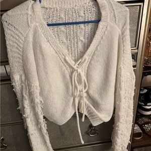 Elegant White Knit Sweater